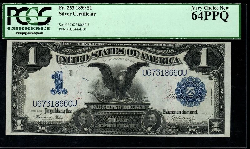 US $1 Black Eagle Silver Certificate FR 233 PCGS 64 PPQ U67318660U - Image 4 of 4