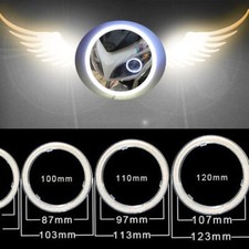 2x 10watt For Headlight Drl White 110mm Cob Led Angel Eyes Halo Ring Light 9-24v