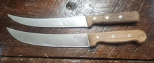 2 Vintage R.H. Forschner Co 403-10 & 402-10 Victorinox Stainless Butcher Knives