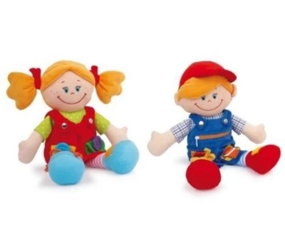 SMALL FOOT Lernpuppen-Motorik-Puppen Stoffpuppen "Chiara & Massimo" einfach zum knuddeln *