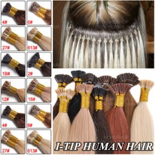 Pre Bonded Fusion Keratin I Tip Stick 100 Remy Human Hair Extensions Micro Ring