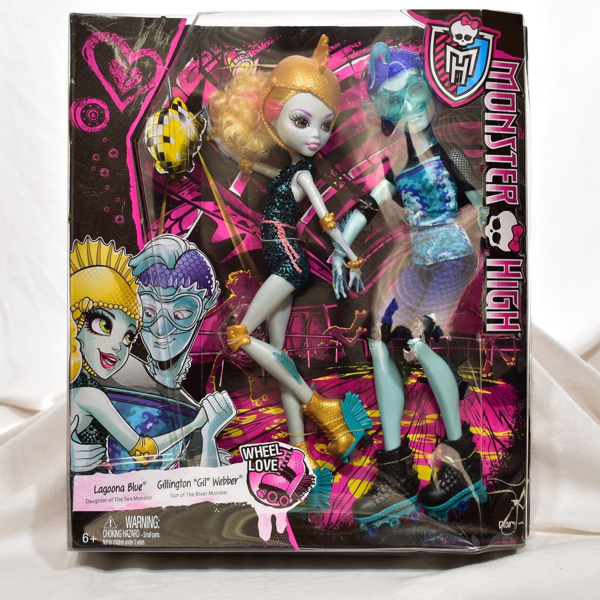 Monster High Wheel Love Lagoona Blue & Gil Webber Doll Set NEW