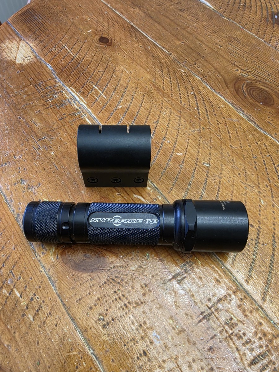 Vintage Laser Products Surefire 6P Incandescent Flashlight w/ Rail