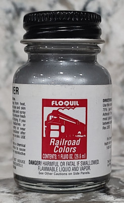 FLOQUIL RAILROAD COLORS MODEL PAINT - 1oz 1 oz OUNCE - BRIGHT SILVER