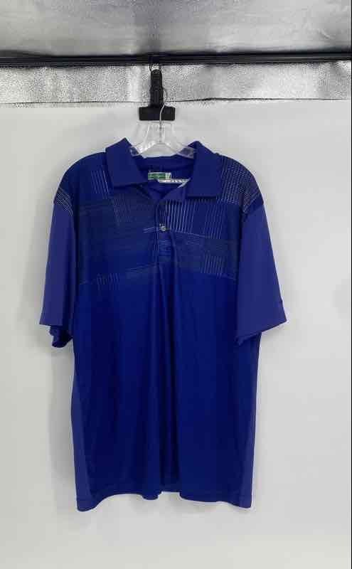 Ben Hogan Performance Mens Blue Short Sleeve Collared Golf Polo Shirt Size XL