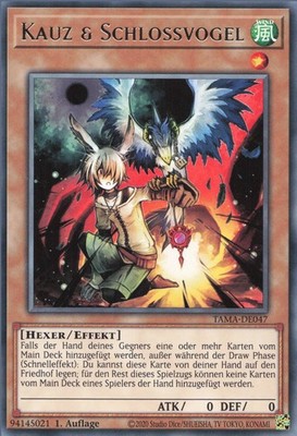 YuGiOh Kauz & Schlossvogel (V.1) TAMA-DE047 Rare NM 1st