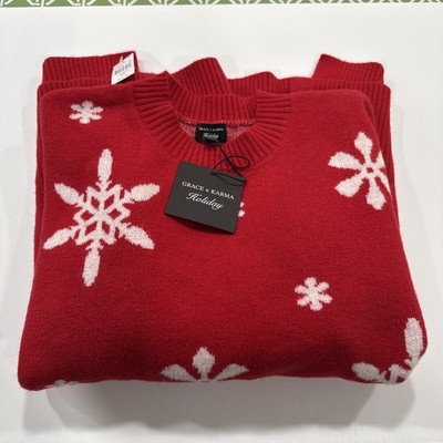 Winter Sweater Women 2x NWT Holiday Meijer Cozy Red