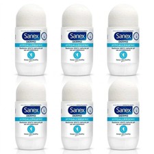 6 x 50ml Sanex Dermo Hypoallergenic 48h Anti-perspirant Deodorant roll-on