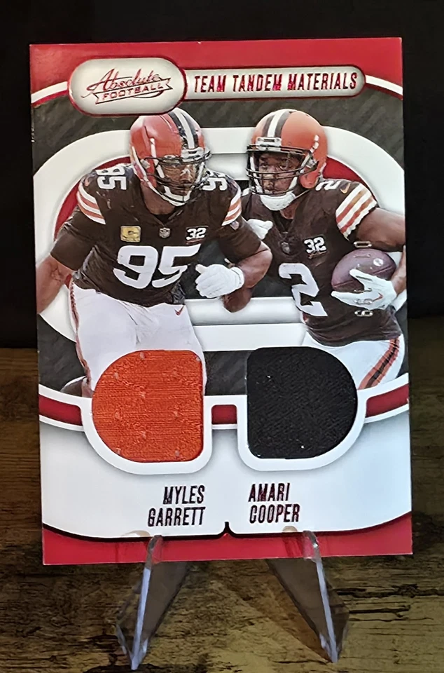 2024 Panini Absolute Team случайный выбор Майлз Гарретт Амари Купер нашивка /199 #TTM-CLE - Изображение 2 из 4