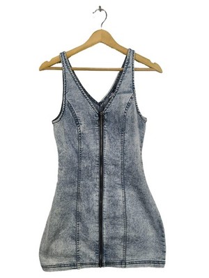 H&M DIVIDED Jeanskleid Damen Kleid Gr. DE 36 blau Casual-Look