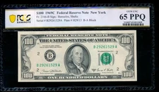 AC 1969C $100 FRN New York PCGS 65 PPQ Fr 2166-B