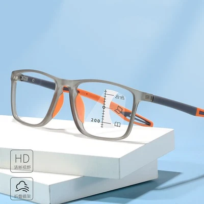 HONEY JOE TR90 Sport Gleitsichtbrille Blaulichtfilter Lesebrille Für Fern Und Nah Unisex