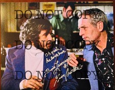 Yvon Barrette Signed Charlestown Chiefs Slap Shot Hockey 11x14 Denis Lemieux #1