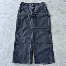 Vintage Y2K Carhartt black double knee work wear carpenter pants