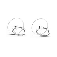 Cell Phone Ring Stand Holder  2Pcs Transparent Finger Ring Kickstand  360 Degree