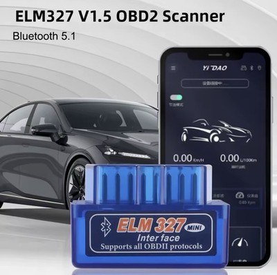 OBD2 Diagnosegerät Bluetooth Adapter Stecker Scanner Auto für Android und iPhone