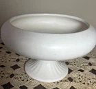 Vintage McCoy Floraline Semi-Gloss Off White #430 Pedestal Planter 4-3/4" x 7"