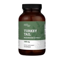 Organic Turkey Tail Mushroom Capsules 1000mg Pure Extract 2 Month Supply