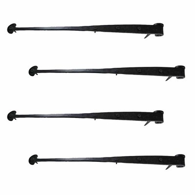 Black Lift Off Pintle Hinge 16 1/4'' L Wrought Iron with Hardware Pack of 4