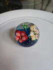 Vintage MDG Malta Decorative Glass Paperweight 1970s Flower Millefiori