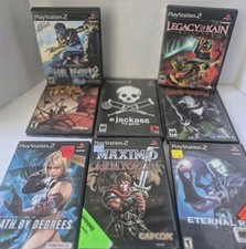 PS2 Game Lot Bundle (8 Games) - Blood OMEN 2, MAXIMO, EXTERNAL RING AND MORE