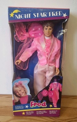 Night Star Fred in OVP Puppe Plasty unbespielt vintage Spielzeug
