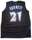 Autographed/Signed Kevin Garnett Minnesota Black Basketball Jersey Beckett COA