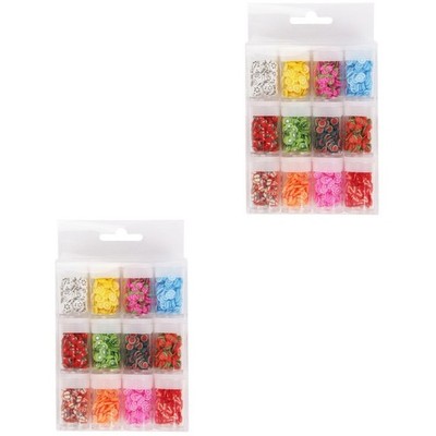 2 PCS Nagel Charms Obst Fruchtnagelscheiben Frucht-Nagelanhänger