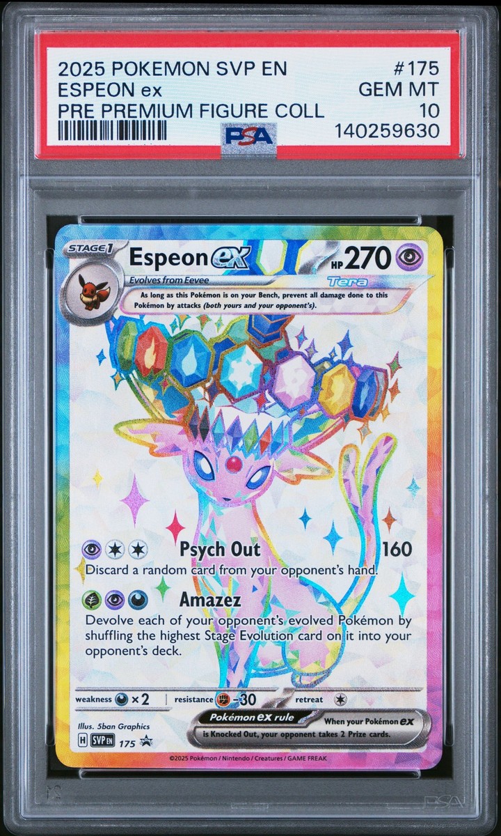 PSA 10 Espeon Ex Full Art #175 2025 Pokemon Svp Black Star Promo