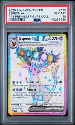 PSA 10 Espeon Ex Full Art #175 2025 Pokemon Svp Black Star Promo