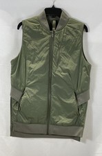 Lululemon Women's Olive Green Quilted Full Zip Bomber Vest Size 6