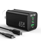 65W USB C Charger Block, 3-Port GaN, Fast Charging Adapter, Foldable Plug GP0644