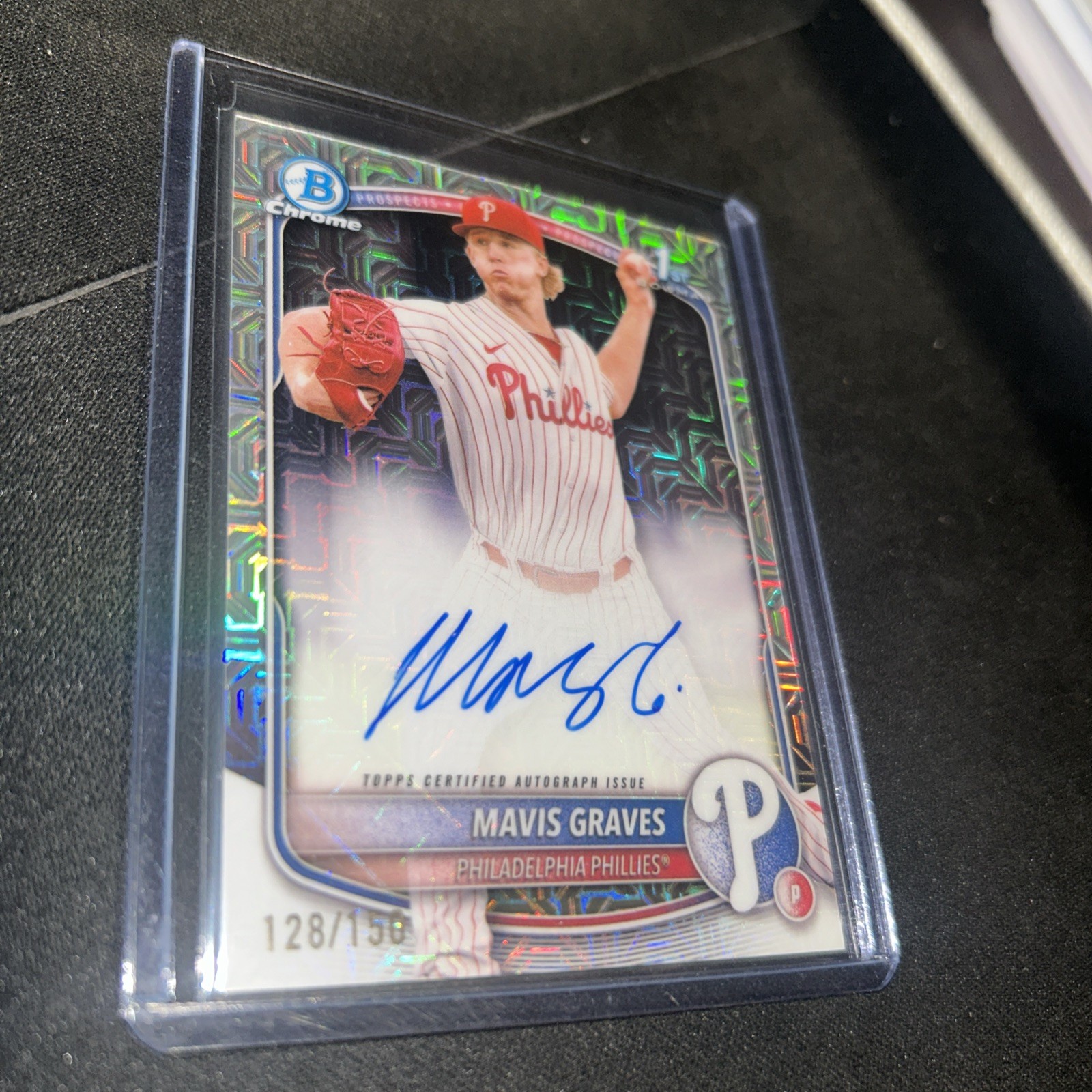 2025 Bowman Chrome Mavis Graves Auto HTA Choice Refractor 1st #128/150