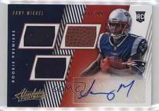 2018 Panini Absolute Premiere Material Autos /399 Sony Michel Rookie Auto RC