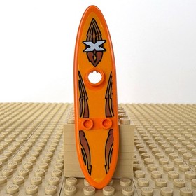 LEGO Island Xtreme Stunts: Orange Long Surfboard 6075, 6736, BEACH LOOKOUT, 2002