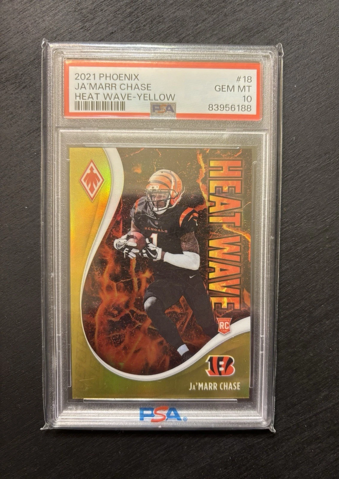 JaMarr Chase Panini Phoenix Heat Wave #18 Yellow