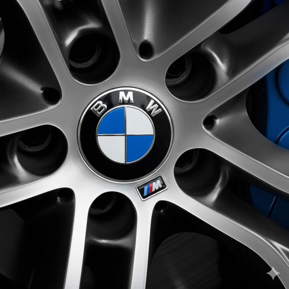 4 PIEZAS PARA BMW M SPORT ALEACIÓN RUEDA INSIGNIA PEGATINA EMBLEMA CALCOMANÍA Foto 4 de 4