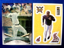 Albert Belle 1998 Topps Finest Baseball & 1997 Upper Deck Stickum's Checklist