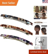 Long French Hair Barrettes 4 Inch Large Hair Clips for Women Thick Hair Autom...