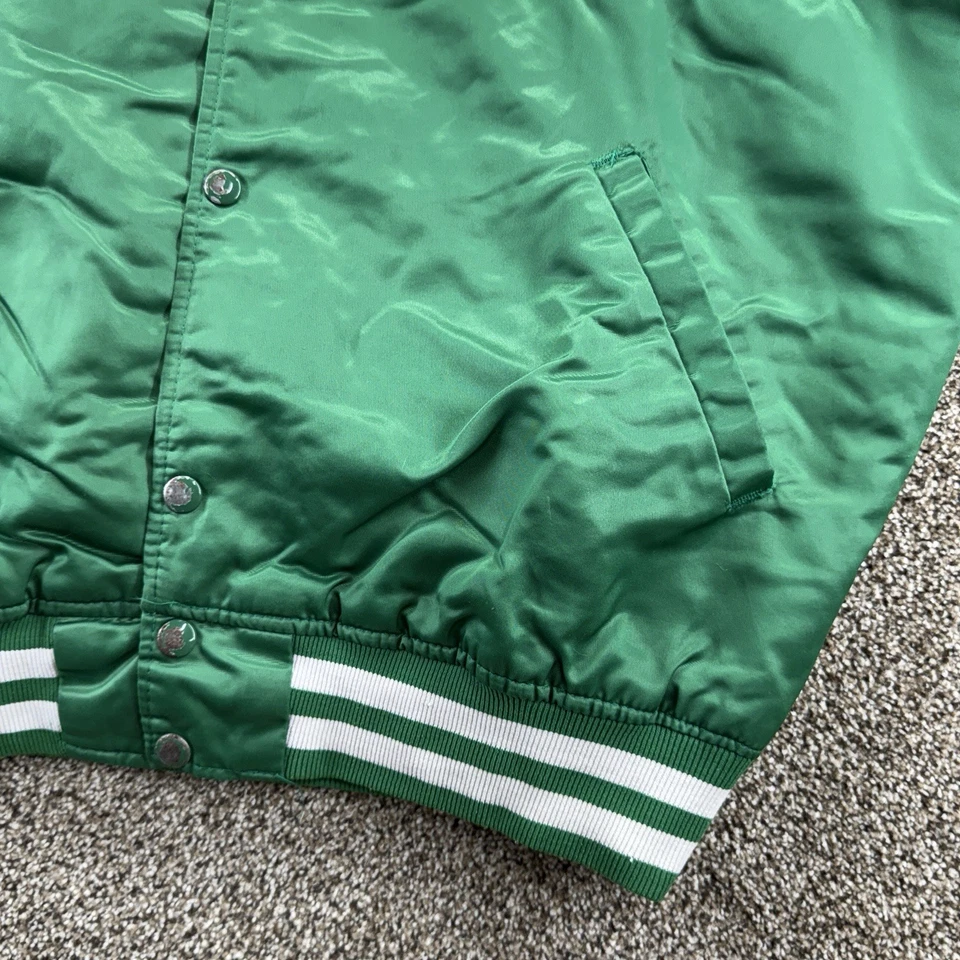 Винтажная мужская куртка Boston Celtics большой размер стартер NBA атласная зеленая 80-е 90-е - Изображение 4 из 4