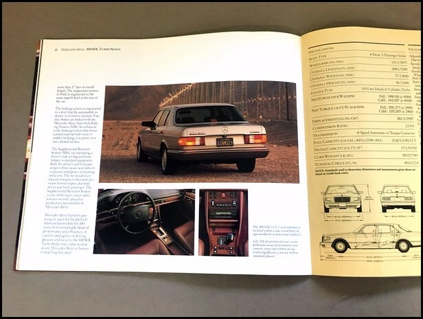 1986 Mercedes Benz S-Class Car Brochure Catalog 560SEC 420SEL 560SL 560SEL - Image 4 of 4