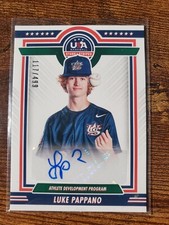 2022 Panini USA Stars & Stripes Luke Pappano Blue Ink Autograph #117/499.