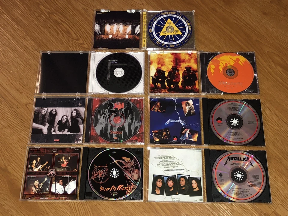 Lot of 7 Heavy Metal Rock CD Albums Metallica Slayer Megadeth Iron Maiden Death Foto 4 de 4