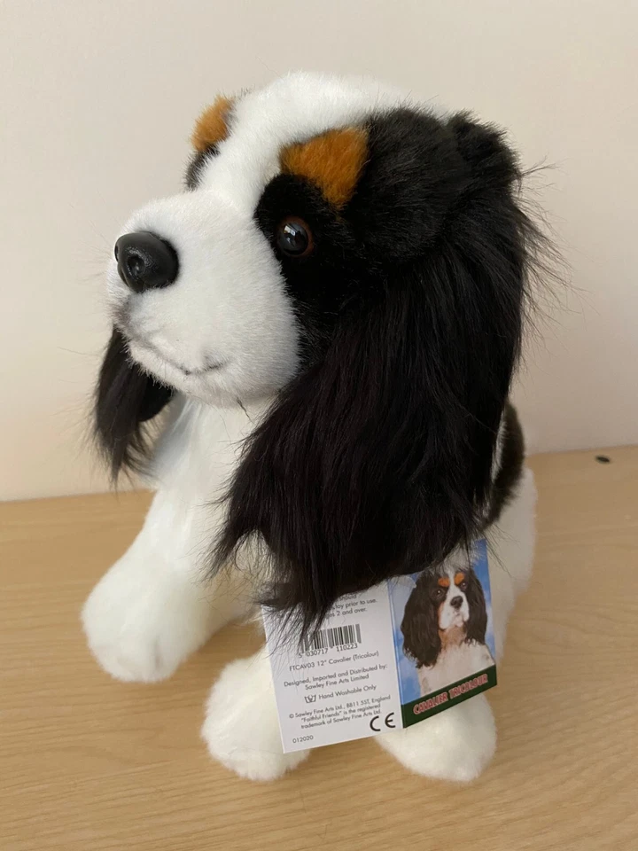King Charles Spaniel 12" TOY DOG, Ruby, Blenheim, Tricolour, Black & Tan - Image 4 of 4
