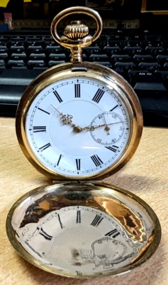 🕰️ ANCRE LEVEES VISIBLES SPIRAL BREGUET Taschenuhr - 14 Karat/585er Gold - Bild 1 von 4
