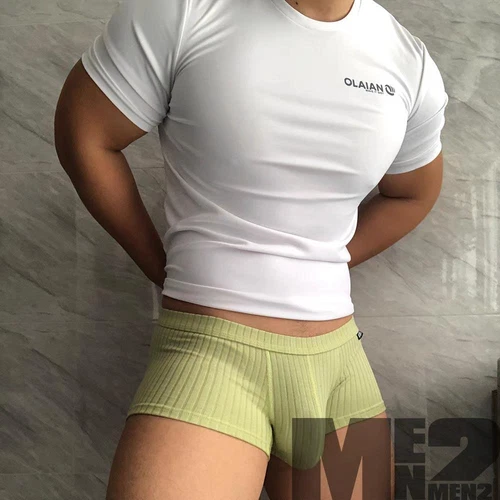 Sexy Herren Unterwäsche niedrig taillierte Slips U Beutel Boxershorts gestreifte Shorts Unterhose - Bild 3 von 11
