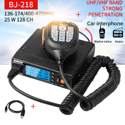 Baojie BJ-218 Mobile Radio VHF UHF 136-174 400-470MHz Radio Car Walkie Talkie