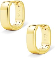 14k Gold Huggie Earrings, Sterling Silver Huggie Earrings for Women