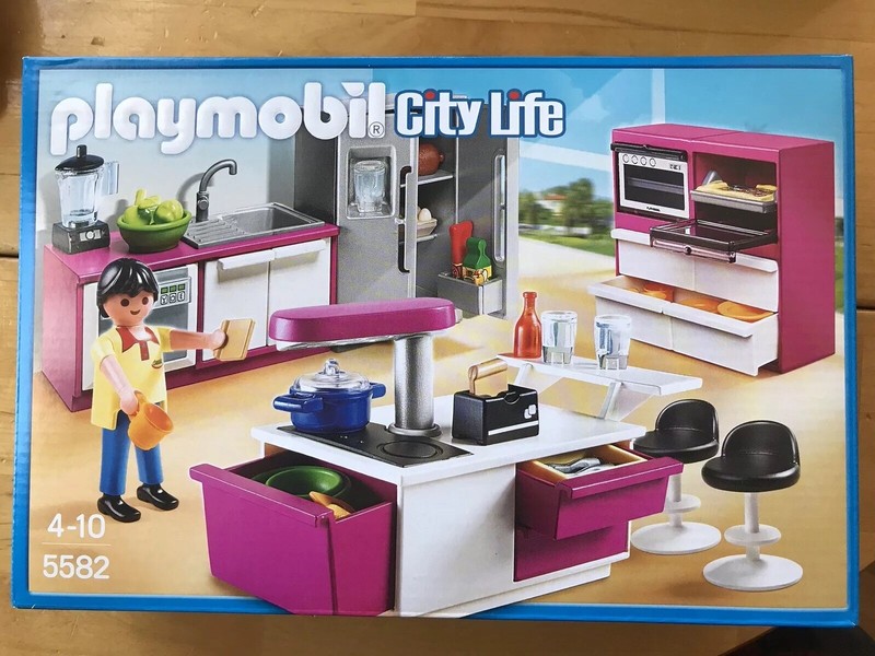 Playmobil 5582 Modern Designer Kitchen Dollhouse Brand New in Sealed Box