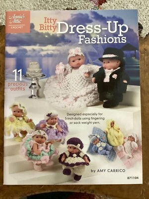 Dolls Clothes Crochet Patterns 5 Inch Dolls 11 Outfits Annie’s Attic Booklet